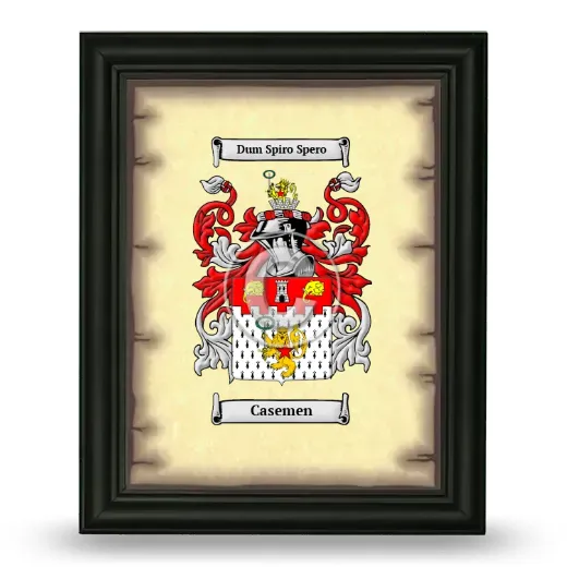 Casemen Coat of Arms Framed - Black