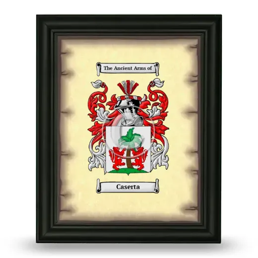 Caserta Coat of Arms Framed - Black