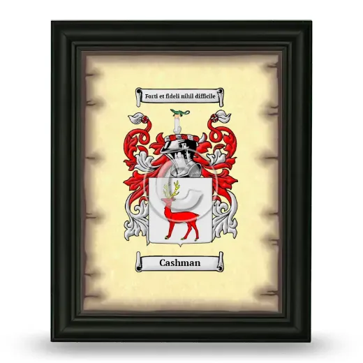 Cashman Coat of Arms Framed - Black