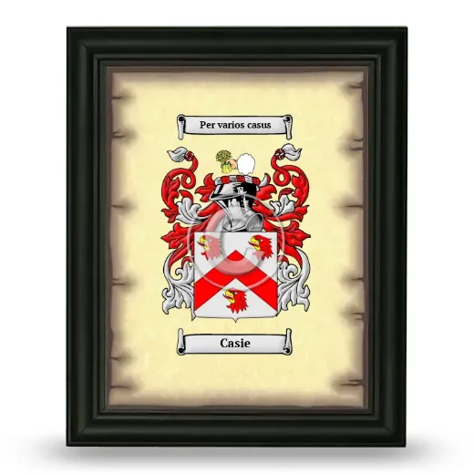 Casie Coat of Arms Framed - Black
