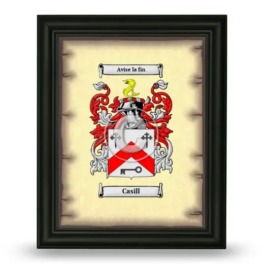 Casill Coat of Arms Framed - Black