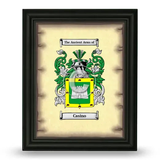 Casino Coat of Arms Framed - Black