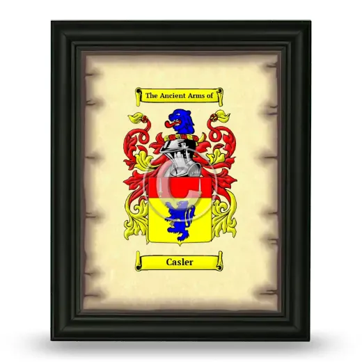 Casler Coat of Arms Framed - Black