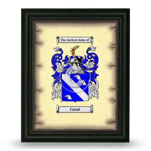 Cassé Coat of Arms Framed - Black