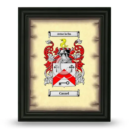 Cassel Coat of Arms Framed - Black