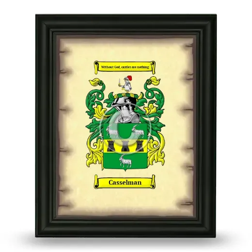 Casselman Coat of Arms Framed - Black