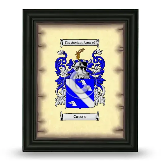 Casses Coat of Arms Framed - Black