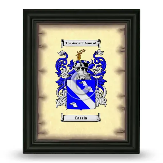 Cassia Coat of Arms Framed - Black