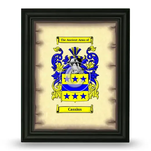 Cassius Coat of Arms Framed - Black