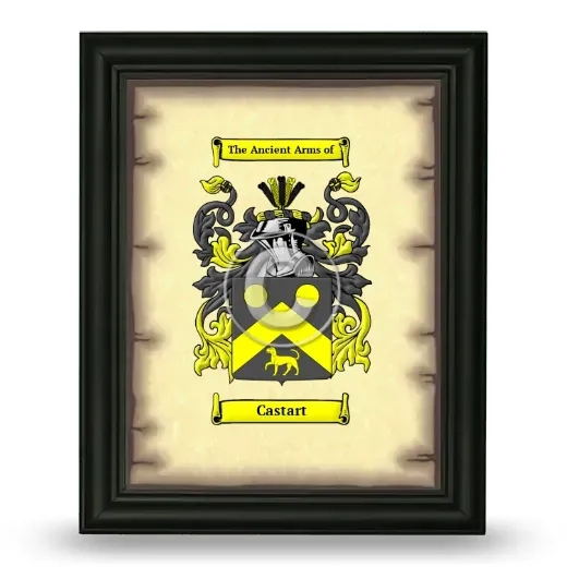 Castart Coat of Arms Framed - Black