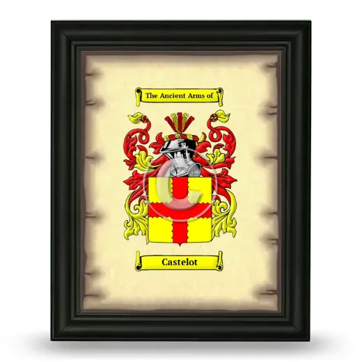 Castelot Coat of Arms Framed - Black