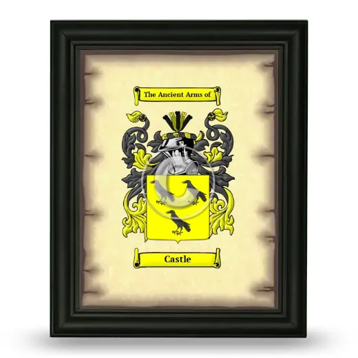 Castle Coat of Arms Framed - Black