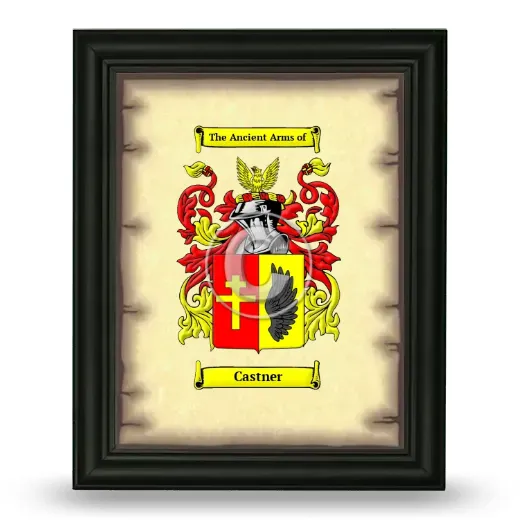 Castner Coat of Arms Framed - Black