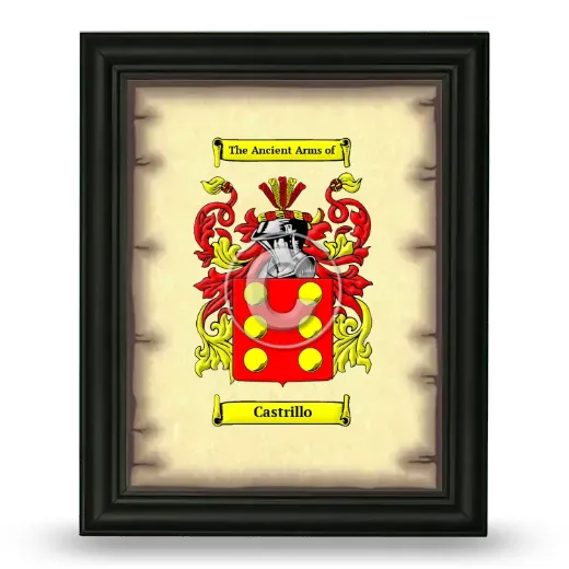Castrillo Coat of Arms Framed - Black