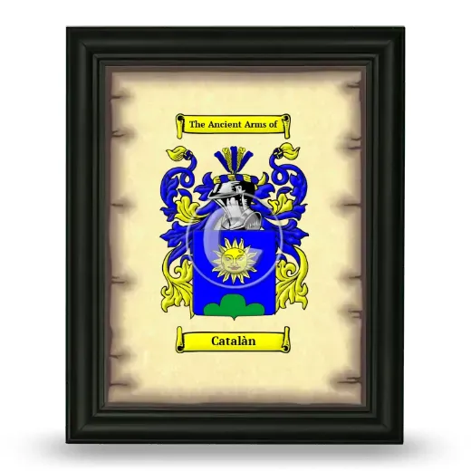 Catalàn Coat of Arms Framed - Black