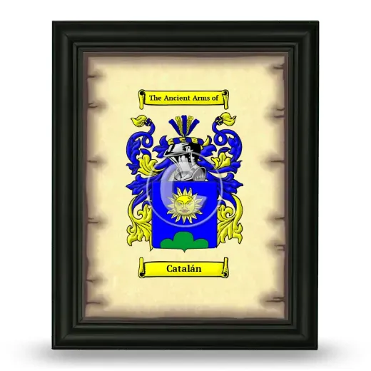 Catalán Coat of Arms Framed - Black