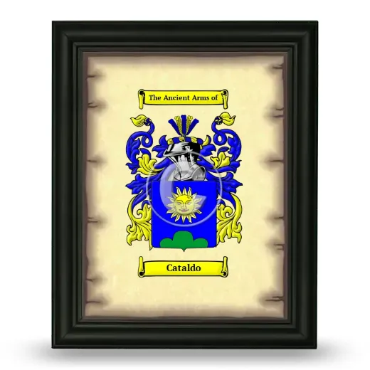 Cataldo Coat of Arms Framed - Black