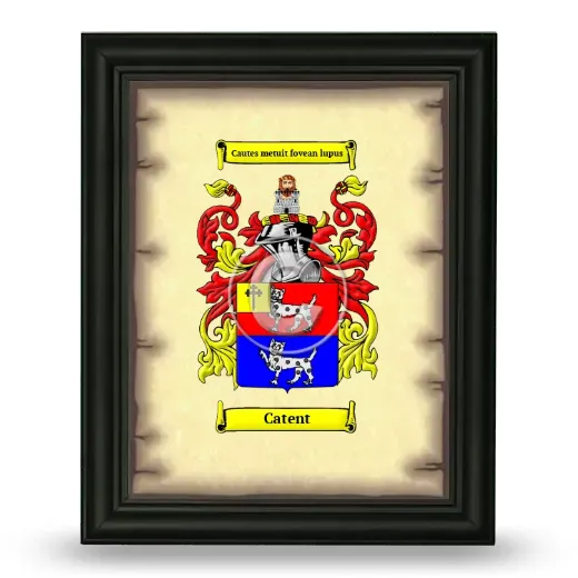 Catent Coat of Arms Framed - Black