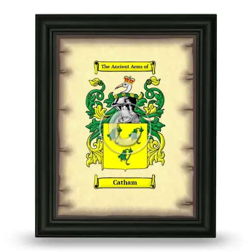 Catham Coat of Arms Framed - Black