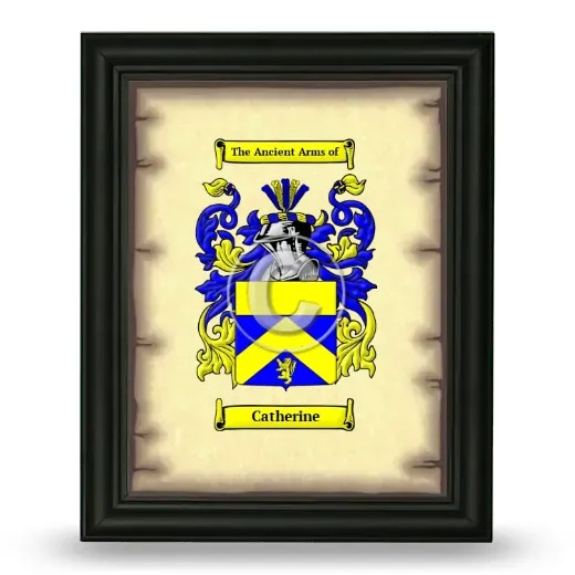 Catherine Coat of Arms Framed - Black