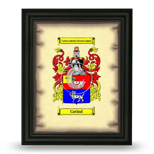 Catind Coat of Arms Framed - Black