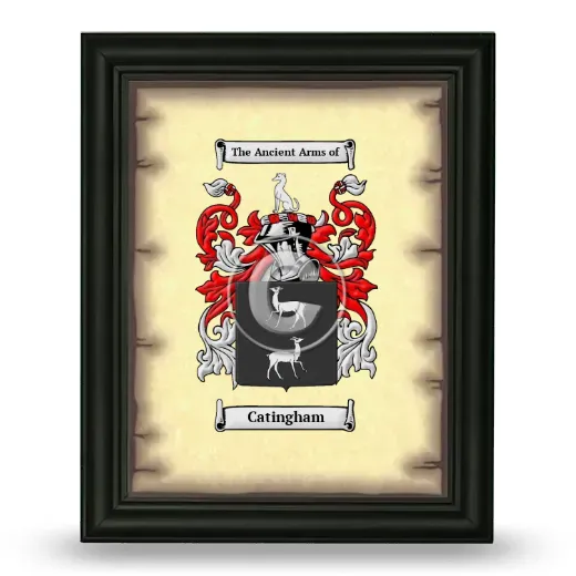 Catingham Coat of Arms Framed - Black