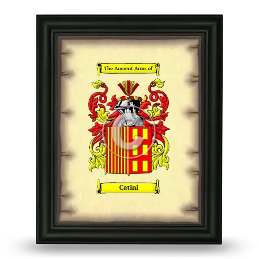 Catini Coat of Arms Framed - Black