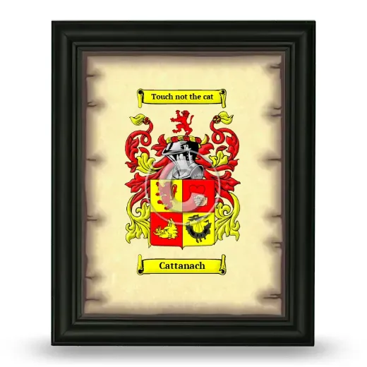 Cattanach Coat of Arms Framed - Black