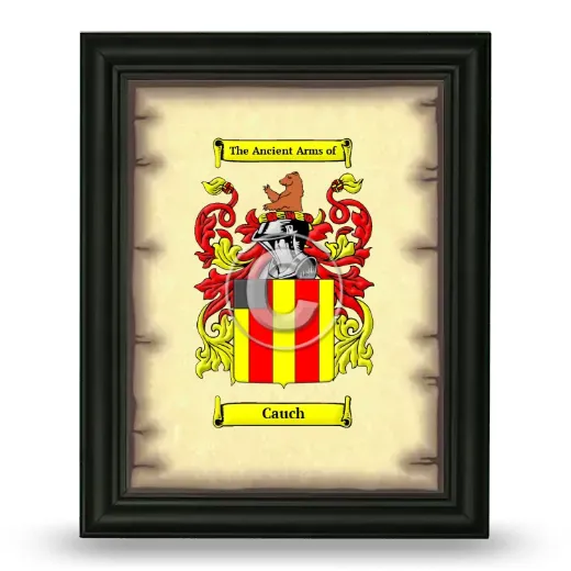 Cauch Coat of Arms Framed - Black