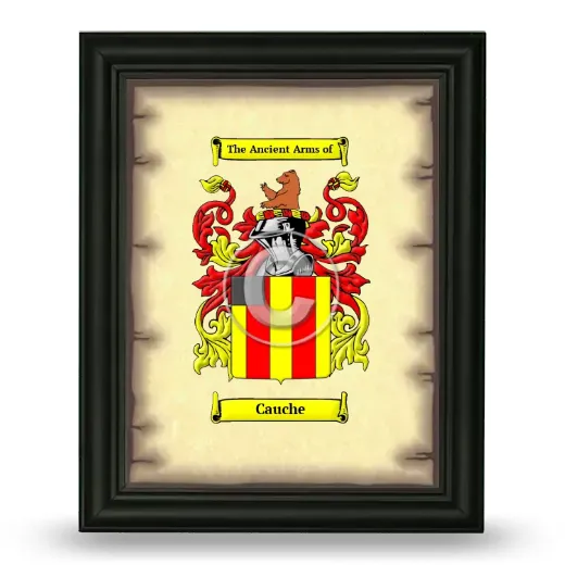 Cauche Coat of Arms Framed - Black