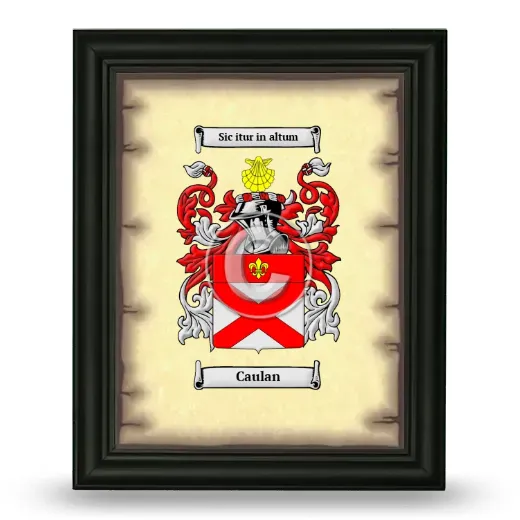 Caulan Coat of Arms Framed - Black