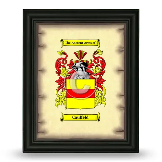 Caulfeld Coat of Arms Framed - Black