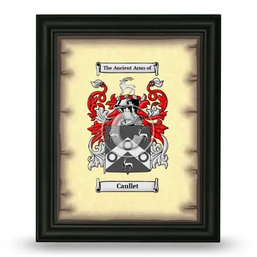 Caullet Coat of Arms Framed - Black