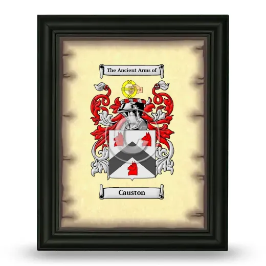 Causton Coat of Arms Framed - Black