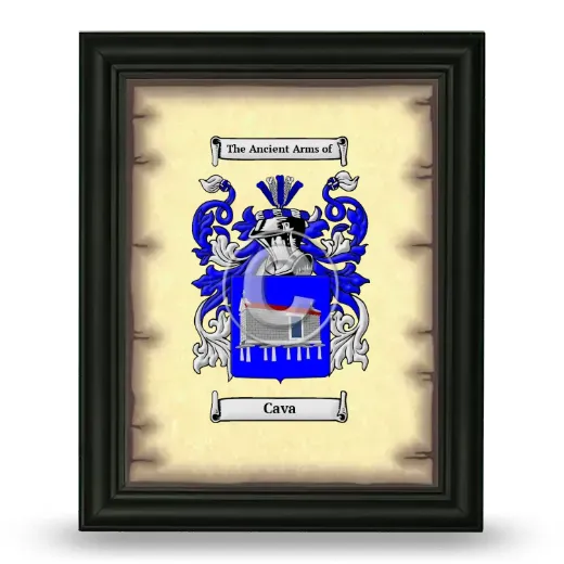 Cava Coat of Arms Framed - Black