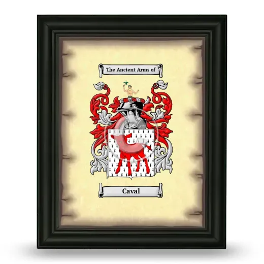 Caval Coat of Arms Framed - Black