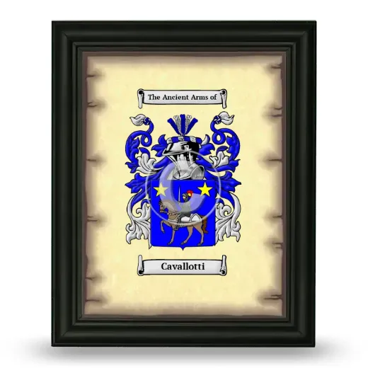 Cavallotti Coat of Arms Framed - Black