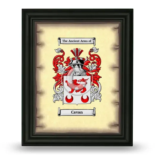 Cavan Coat of Arms Framed - Black