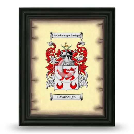 Cavanough Coat of Arms Framed - Black