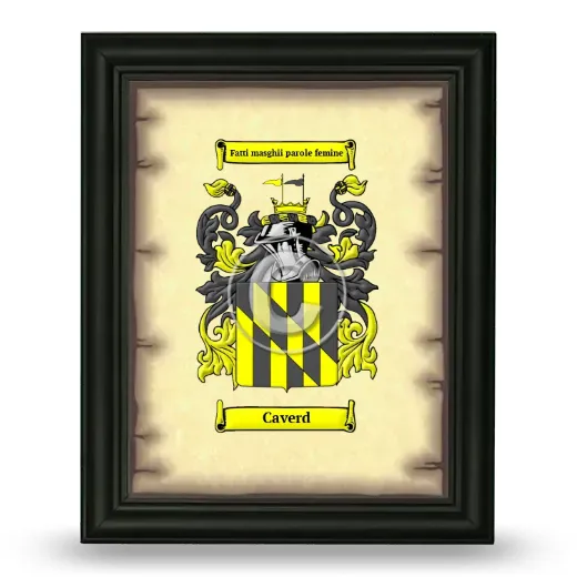 Caverd Coat of Arms Framed - Black