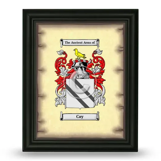 Cay Coat of Arms Framed - Black