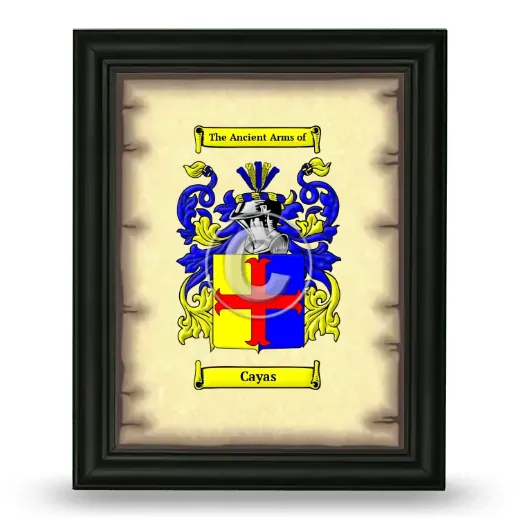 Cayas Coat of Arms Framed - Black