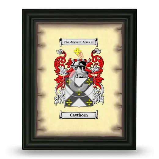Caythorn Coat of Arms Framed - Black