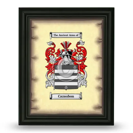 Cazaubon Coat of Arms Framed - Black