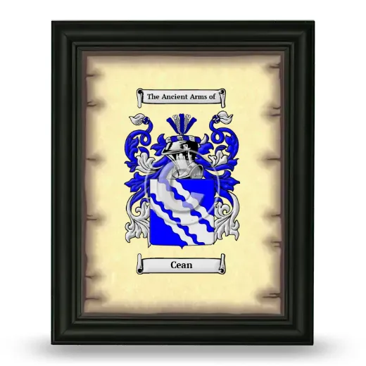 Cean Coat of Arms Framed - Black