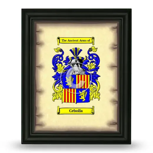 Cebolla Coat of Arms Framed - Black