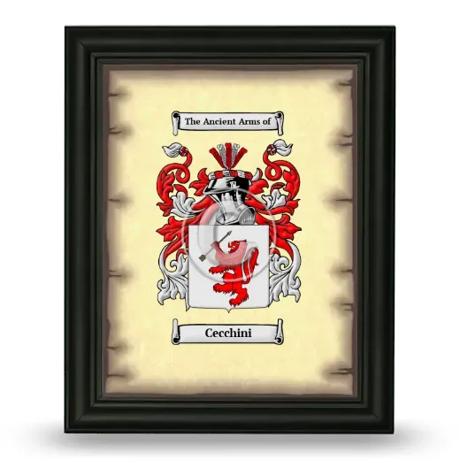 Cecchini Coat of Arms Framed - Black