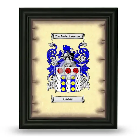 Cedes Coat of Arms Framed - Black