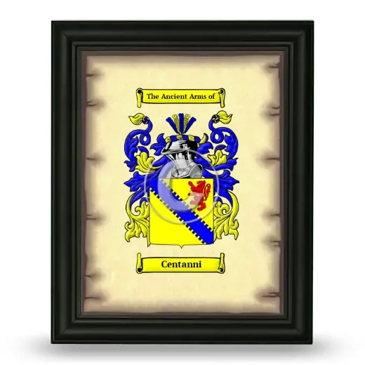 Centanni Coat of Arms Framed - Black