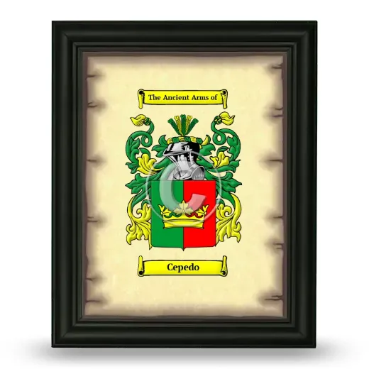 Cepedo Coat of Arms Framed - Black